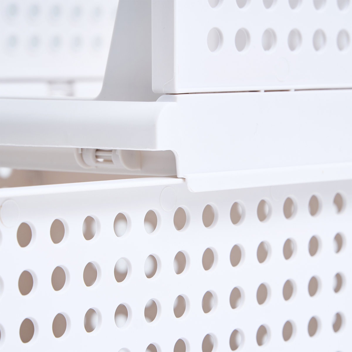 White 4-Pack Foldable Storage Box Plastic Wardrobe Storage Bin-L Size 18qt (Set of 4)